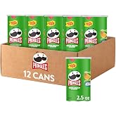 Pringles Potato Crisps Chips, Lunch Snacks, Office and Kids Snacks, Grab N' Go, Sour Cream and Onion, 1.88 Pounds (12 Cans)