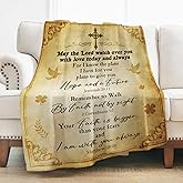 Levens Christian Blanket Gifts for Women 50"x60", Catholic Blessed Bible Quote Verse Prayer Blanket Inspirational Spiritual Scriptures Religious Gifts for Men Women, Christmas Birthday Gifts Idea