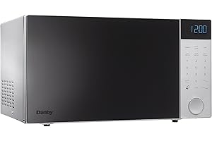 Danby DMW14A4SDB 1.4 Cubic Feet Nouveau Wave Microwave, Silver