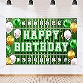 Football Game Happy Birthday Backdrop Banner American Football Field Theme Background Decor for Football Fan Men Boys Girls Birthday Party Celebration Decorations Supplies 72x43in-BECKTEN
