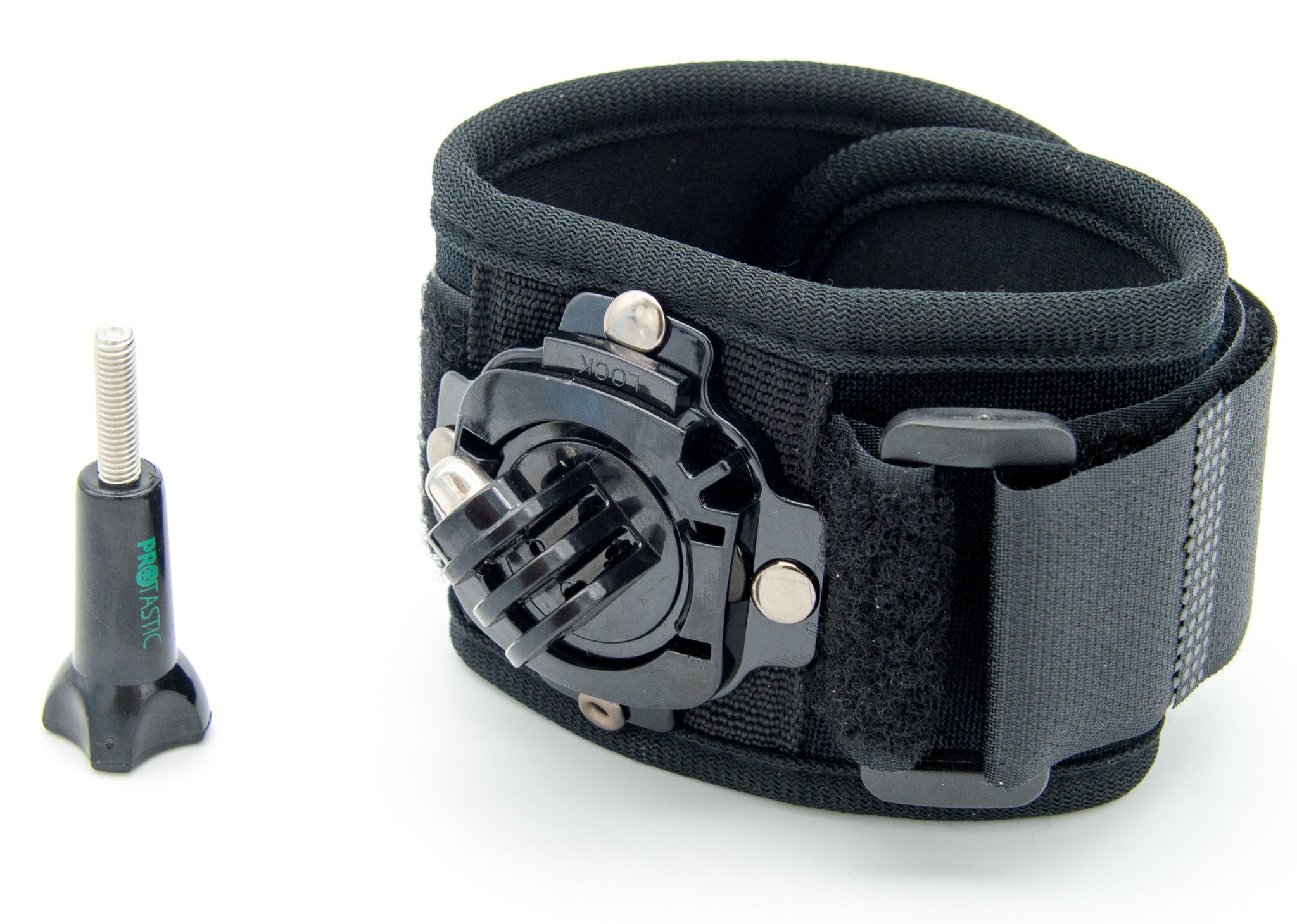 PROtastic Wrist/Ankle Band Mount with 360° Rotate for GoPro Hero, Xiaomi Mi, SJCAM and other Action Cameras - GREAT underwater!