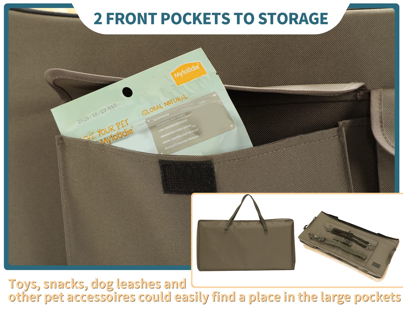 Petsfit Dog Booster Seat For 2 Small Dogs or Medium Dog up to 45 lb