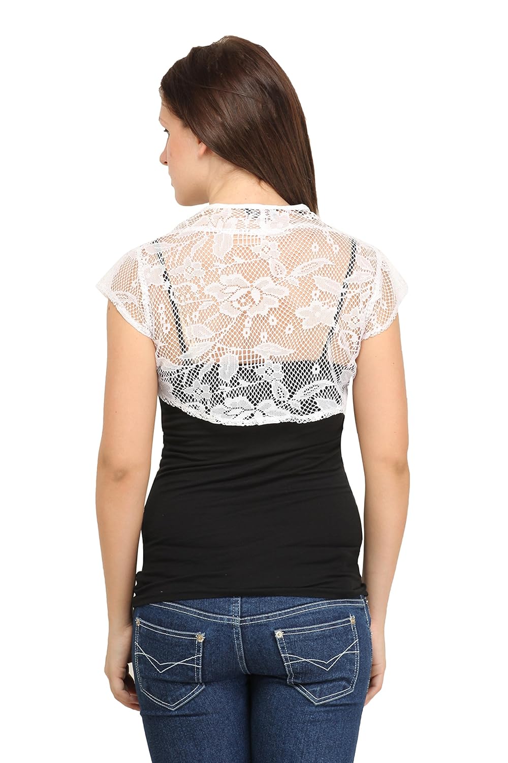 cottinfab women's net shrug