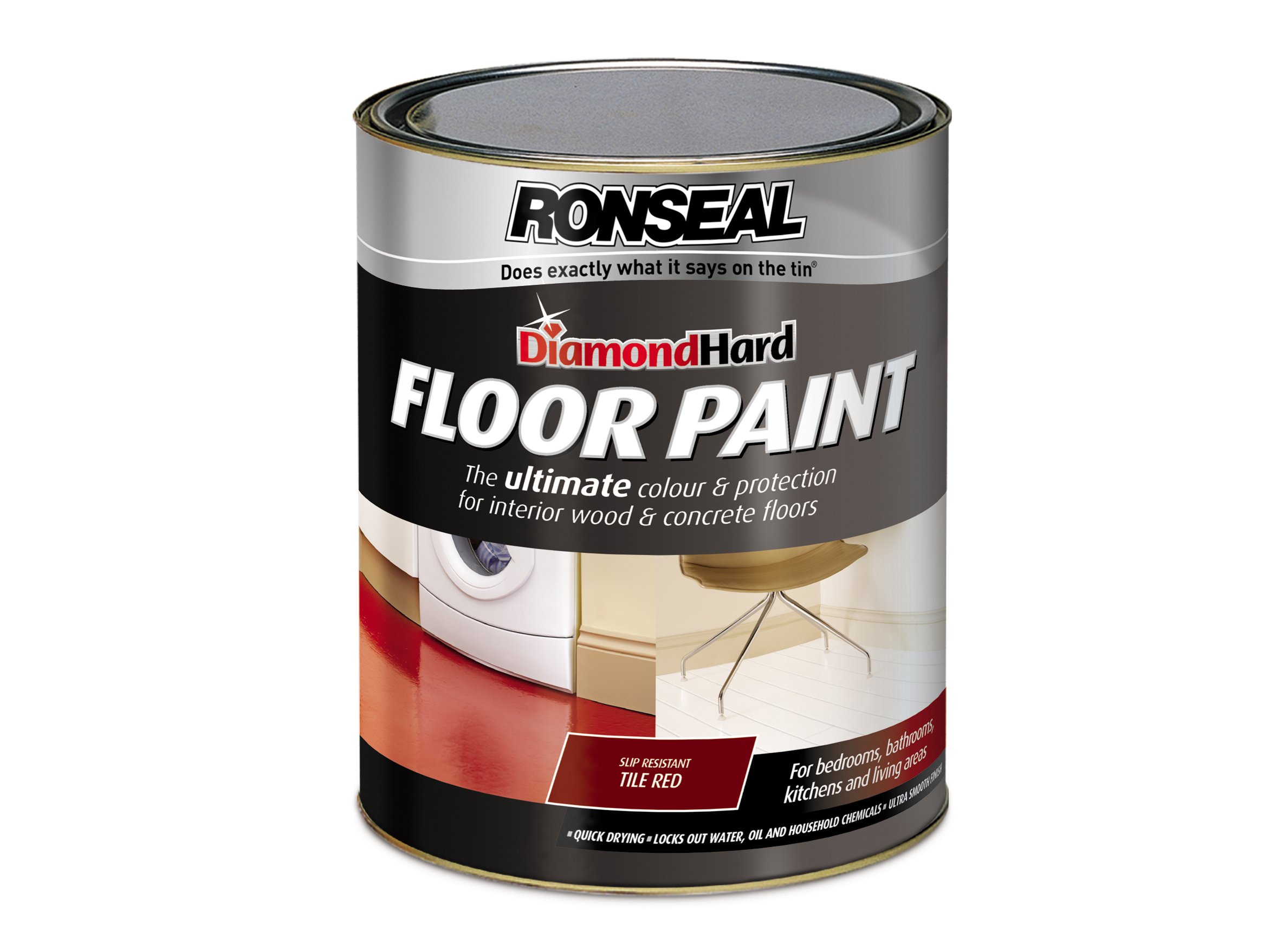 Ronseal DHFPTR5L Diamond Hard Floor Paint Tile Red 5 Litre
