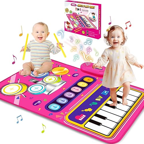 Toys for Year Old Girl Gifts: Baby Piano Mat Toddler Toys Age 1-2 in  Piano Drum Babies Music Mat Infant Musical Toy 12-18 Months Babies