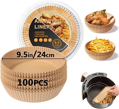 ColoZee 9.5 Inch Air Fryer Liners, 100pcs Disposable Parchment Paper