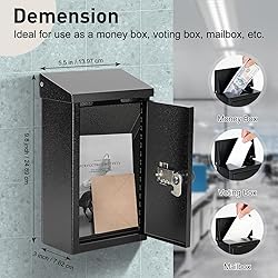 xydled Wall-Mounted Key Drop Box with Combination