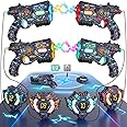VATOS Rechargeable Real-time Data SYNC Laser Tag Gun - Infrared Laser Tag Sets of 4 Gun 4 Vest with Glowing Light, Lazer Tag Game for Adults, Laser Tag Gun Set of 4 for Boys Girls Age 6-12 Years Old