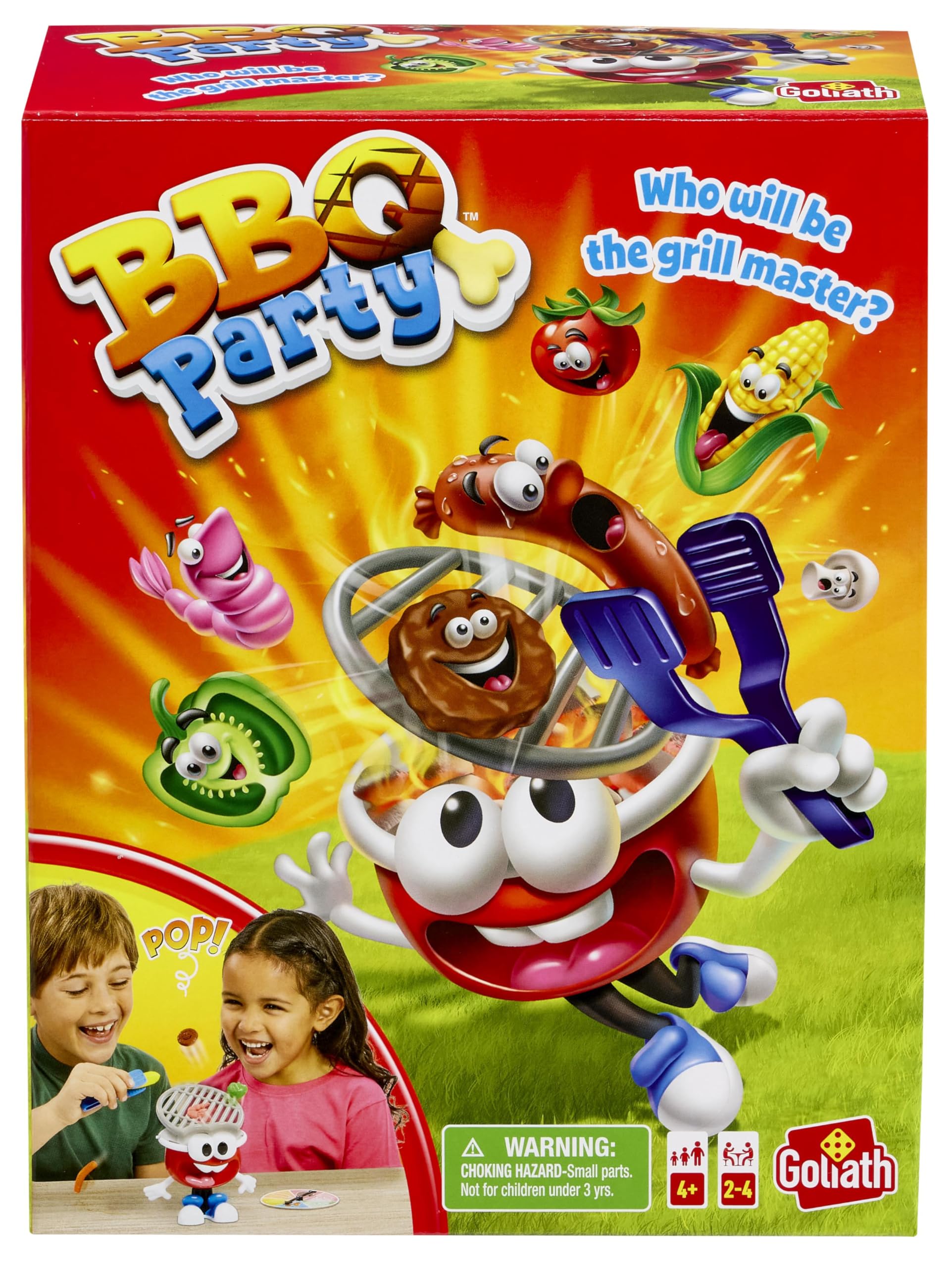 Goliath Games: BBQ Party - Who Will Be the Grill Master? | Kids Action Board Game | For 2-4 Players Ages 4+, Red