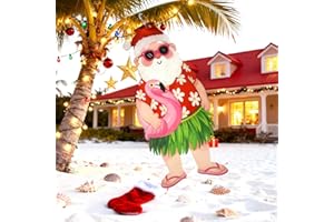 GENERIC Jyrzolvn Christmas Windsock Santa Claus 3D Hawaiian Windsock, 40 Inch Tropical Style Hanging Santa Claus Decoration Outside for Yard Garden Patio Porch Tree Holiday Outdoor Xmas Decor