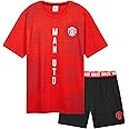 Manchester United F.C. Mens Pajamas Set, Breathable 2 Piece Short Lounge Wear - Gifts for Men