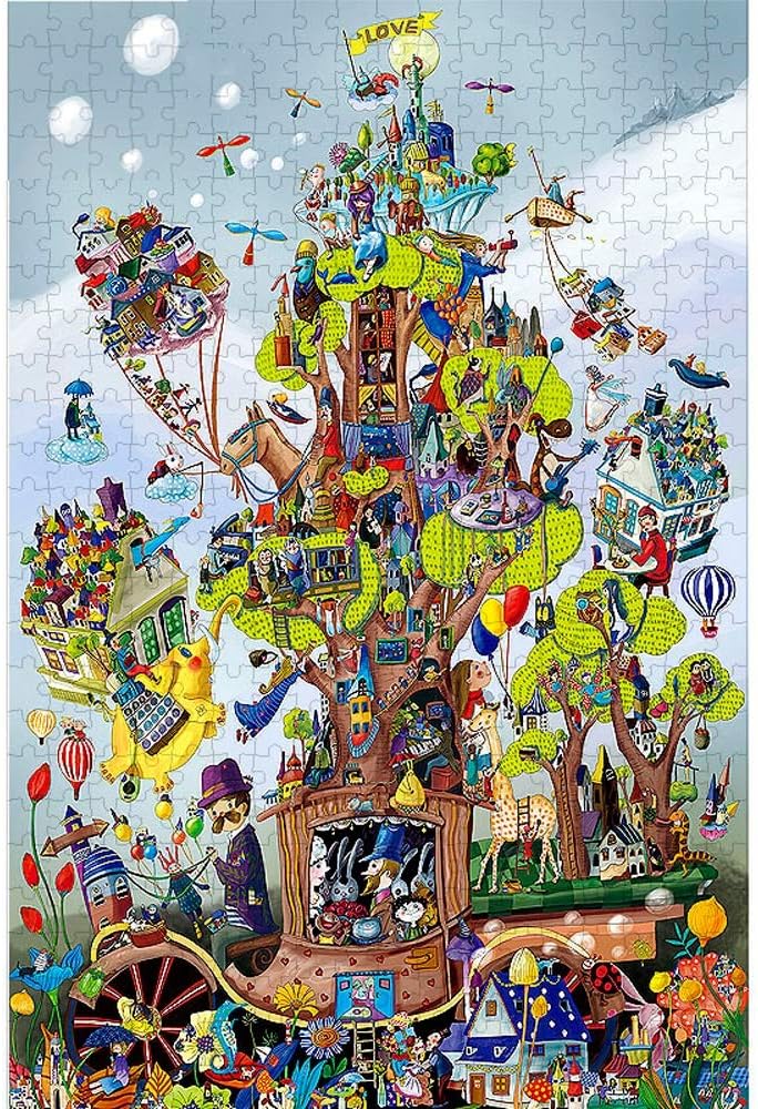 Jigsaw Puzzles Wooden 500/1000/1500/2000/4000 Pieces For Adults For Kids-Love Carriage-HD Printing -With Special Glue For Jigsaw -Decompression Children's Educational Toys ( Size : 2000 Piece )
