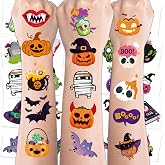 Halloween Party Favors - 150 PCS Halloween Pre-cut Tattoos for Kids | Womens Halloween Costumes 2026 - Halloween Games Treats Toys Gifts Crafts Party Supplies - Halloween Shirts Makeup for Adult