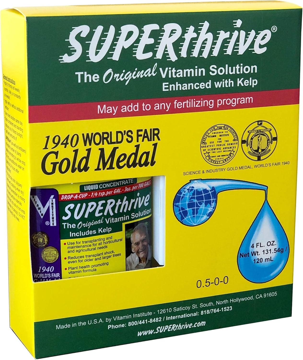 SUPERthrive VI30148 Plant Vitamin Solution, 4 Ounce - 00014 : Garden & Outdoor