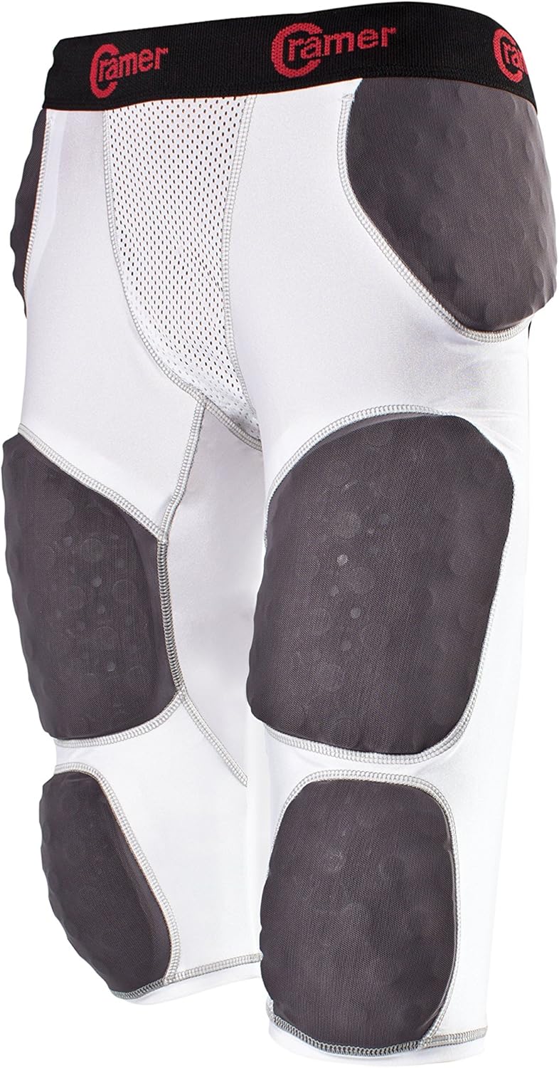 Cramer Lightning 7 Pad Football Girdle With Integrated Hip, Tail, Thigh and Knee Pads: Clothing