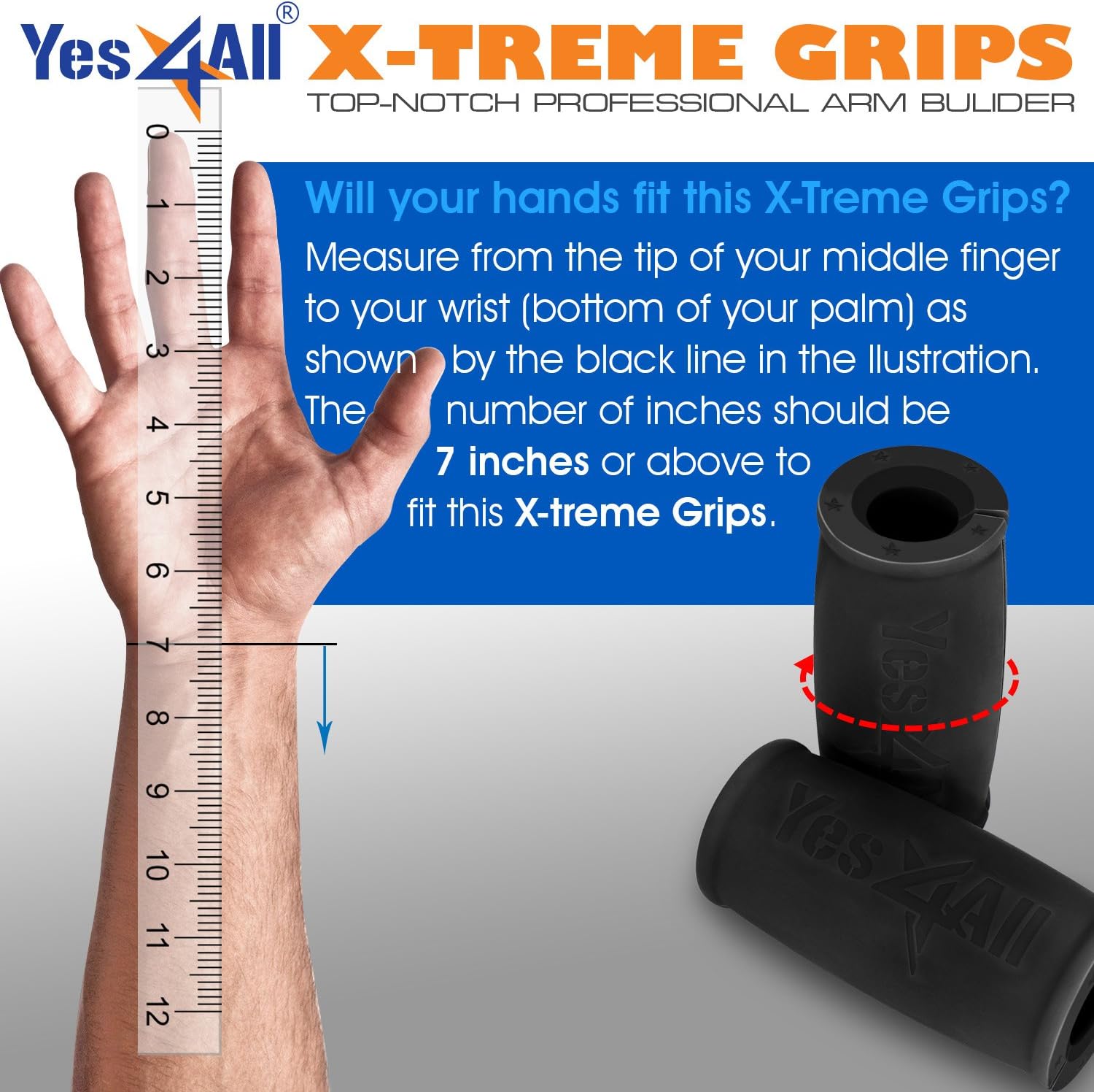 Yes4All Thick Bar Grips / Thick Grips for Barbell, Weight Lifting, Body Building Training – Thick Bar Adapter / Barbell Grips (Black, Set of 2) : Sports & Outdoors