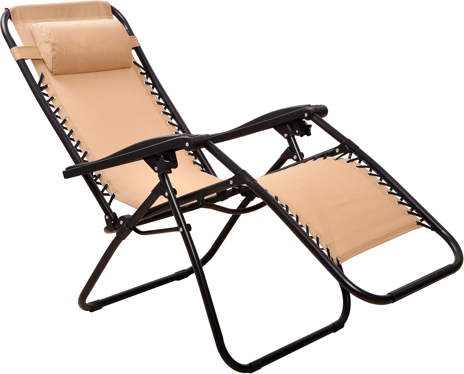 BalanceFrom Adjustable Zero Gravity Lounge Chair Recliners for Patio, Beige: Sports & Outdoors