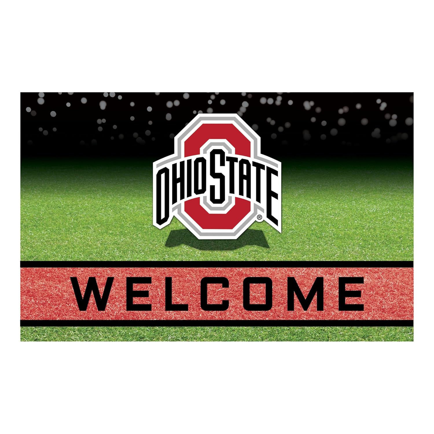Fanmats 19971 Team Color Crumb Rubber Ohio State University Door Mat 1 Pack