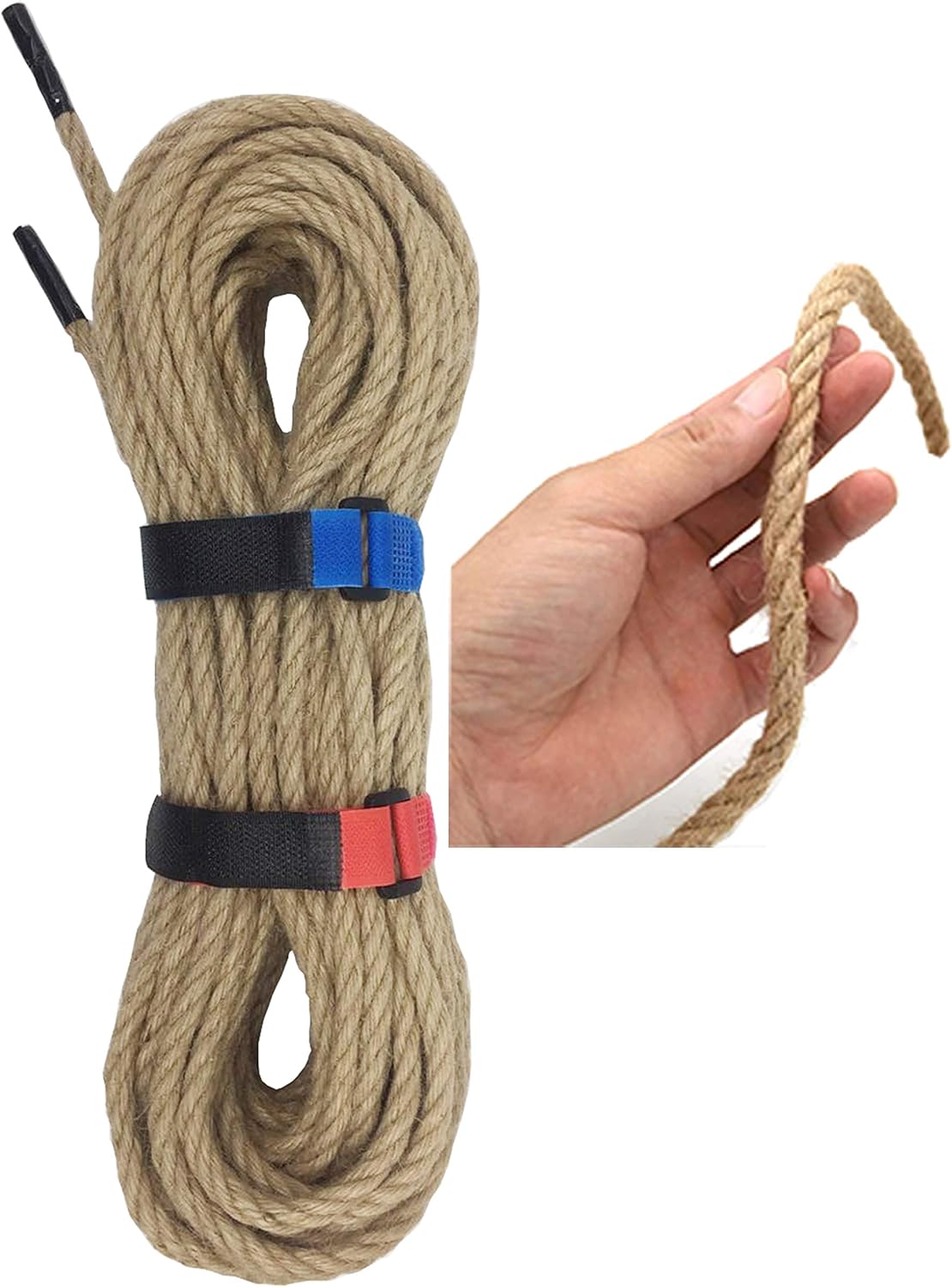 50 Feet 8mm Thick Jute Twine, Heavy Duty Jute Rope, Natural Hemp Rope for Cat Scratch Post, DIY Arts Crafts, Gardening,Bundling: Home Improvement