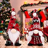Gardace 2 Pcs Small Christmas Gnomes Plush Elf Decorations,Handmade Scandinavian Tomte, Christmas Gnomes Clearance, Doll Gnome Decorations, Holiday Presents, Interior Home Decoration