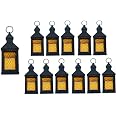 Set Of 3 Farmhouse Style Decorative Lanterns With Flameless LED Candles – 10 Inch, Plastic