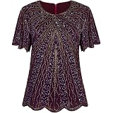 PrettyGuide Women's Sequin Blouse Tops 