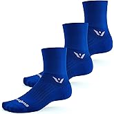 Swiftwick- ASPIRE (3 Pairs) Quarter Crew Cycling & Trail Running Socks, Compression Fit