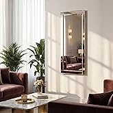Empire Art Direct Modern Rectangle Wall Mirror for Vanity & Bathroom Solid Wood Frame, 1"-Beveled Center, Ready to Hang, 24" 