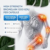 Health4All Bromelain 1200 GDU Capsule High Strength 120 Vegan UK Made view 2