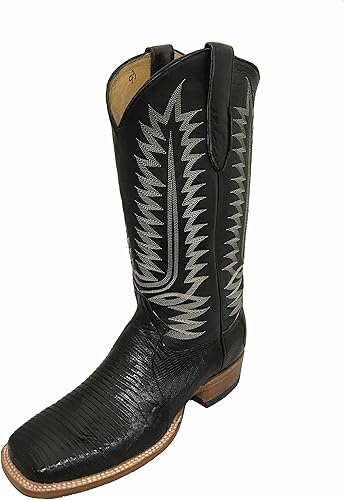 botas vaqueras cuadradas negras