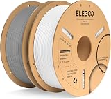 ELEGOO PLA Plus Filament 1.75mm White Grey 2KG 2 Pack 1kg Each