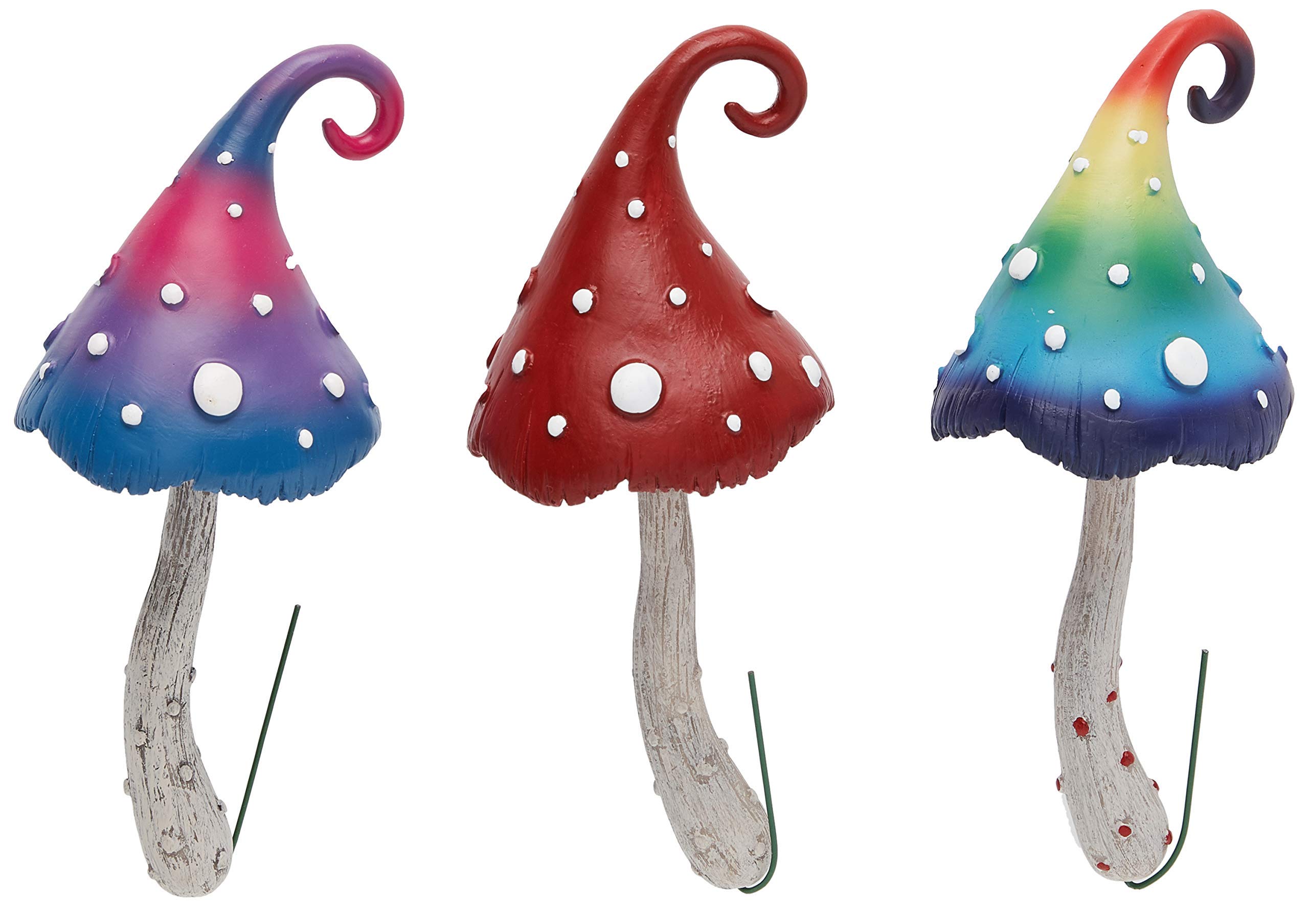 GlitZGlam Magical Miniature Garden 7" Mushroom Collection (3 Pack) - 3 Fairy Garden Beautiful Miniature Mushrooms included. A Gnome - Fairy Garden Accessory