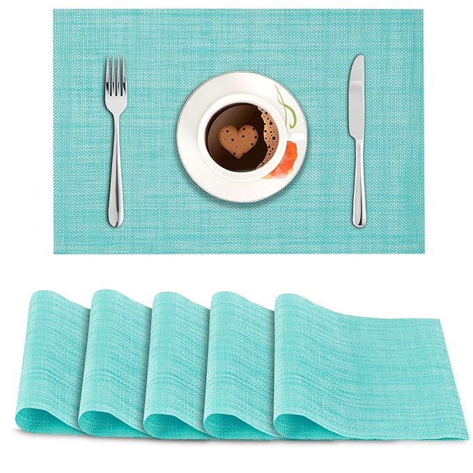 Buy HOKIPO® PVC Vinyl Washable Table Mats for Dining Table 45x30 cm