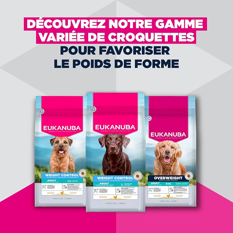 Overweight pour Chiens au Poulet - Aliment Sec Special Care à Faible teneur en matières Grasses, destiné à la Perte de Poids des Chiens sujets à la Surcharge pondérale, 12 kg