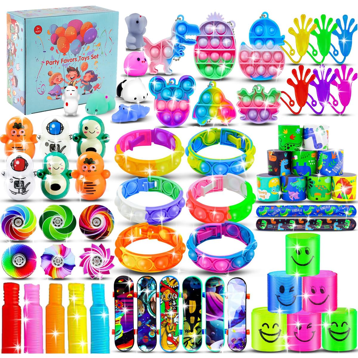 MIFKLMV Party Bag Fillers for Kids,Birthday Party Favours Toys Box Assortment Toys Classroom Prizes Rewards, Toy Bulk Party Bag Fillers for Kids,Party Favour Toy Assortment for Boys Girls Gifts -