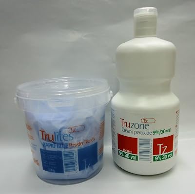 Truzone Cream Peroxide 9% 1000ml & Rapid Blue Hair Bleach 500gm Salon Kit