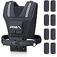 APEXUP Adjustable Weighted Vest Men 20lbs/30lbs/40lbs Weights with Reflective Stripe, Weight Vest Woman Workout Vest for Strength Training Running Walking