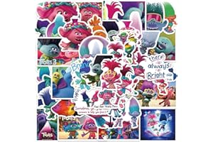 SHAOLIONLINE 50Pcs Cartoon Trolls Band Together Stickers for Gifts Laptop Water Bottle Phone Motorcycle Bicycle Skateboard Luggage Decal Graffiti Patches HJHSL