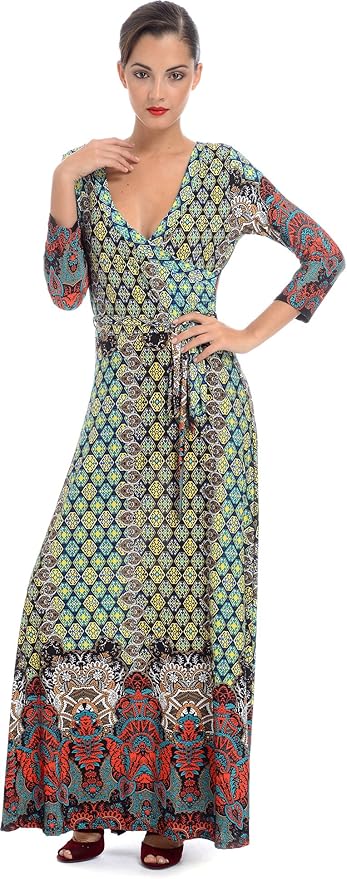 jersey wrap maxi dress