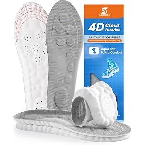 StepTastic Insoles, 4D Cloud Insoles for Men and Women, Shock Absorbing | Fatigue Relief, Pressure Distribution, Trim To Fit