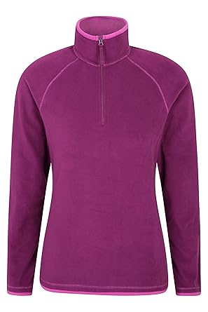 Mountain Warehouse Montana Microfleece-Oberteil mit Halbreißverschluss für Damen - atmungsaktiver Fleecepullover, schnelltroc