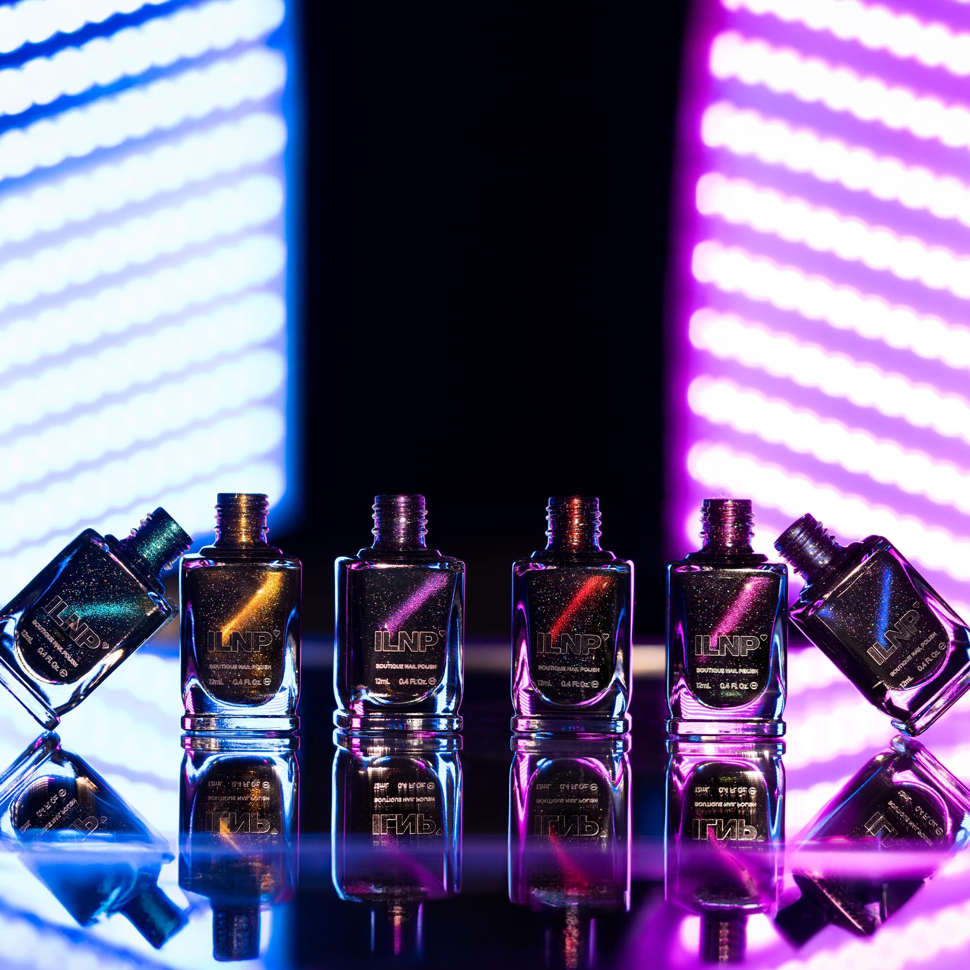 ILNP Nightlife - Bold and Bright Bold and Bright Black-Based Magnetic Nail Polish Collection - Image 5