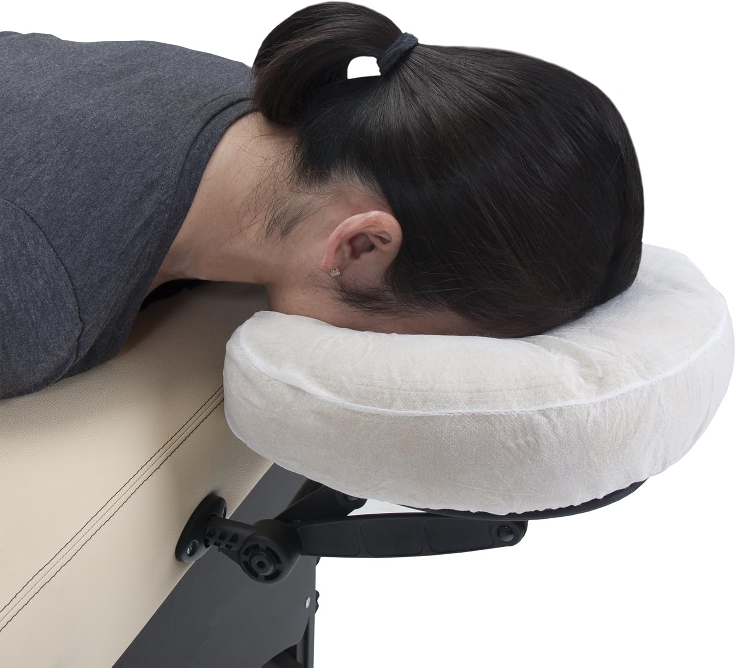 EARTHLITE Fitted Disposable Face Cradle Covers – Medical-Grade, Soft, Non-Sticking Massage Face Covers/Headrest Covers for Massage Tables & Massage Chairs, 50 Count: Sports & Outdoors