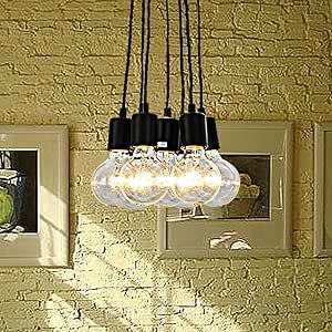 Fuloon Luz Lámpara del Techo Candelabro Iluminación Retra Antigua