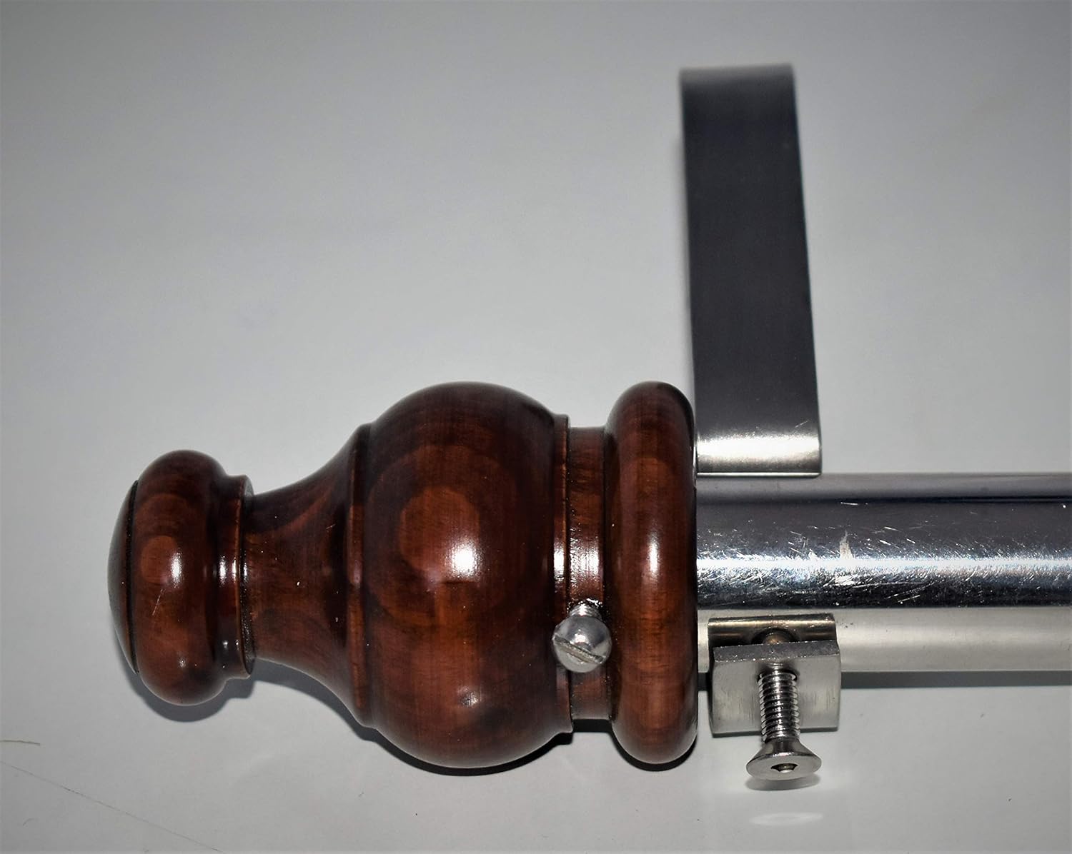 Buy Noor Handicrafts Wooden Curtain Rod Brackets Set Finials For