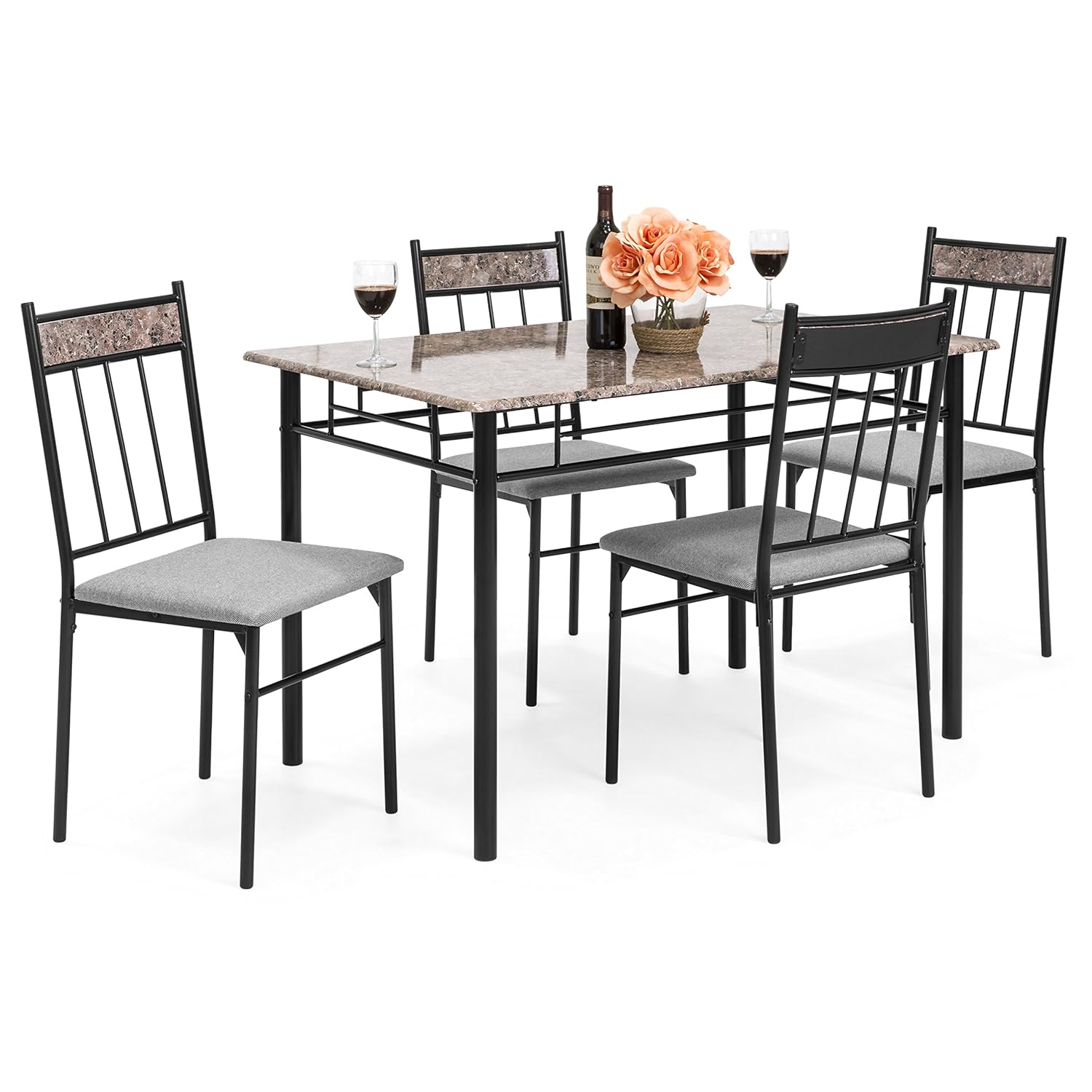Best  Choice Porduct Kitchen Marble Table Dining Set