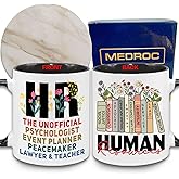 MEDROC Funny Human Resources Gifts - Coffee Mugs Ceramic 11oz with Coaster, HR Week Gifts for Women Men, HR Professional Appreciation Gifts For New Coworkers Friends