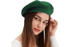 VOILIPEX Wool Beret Hat French Beret Cap Winter Artist Painter Hat Solid Color for Women