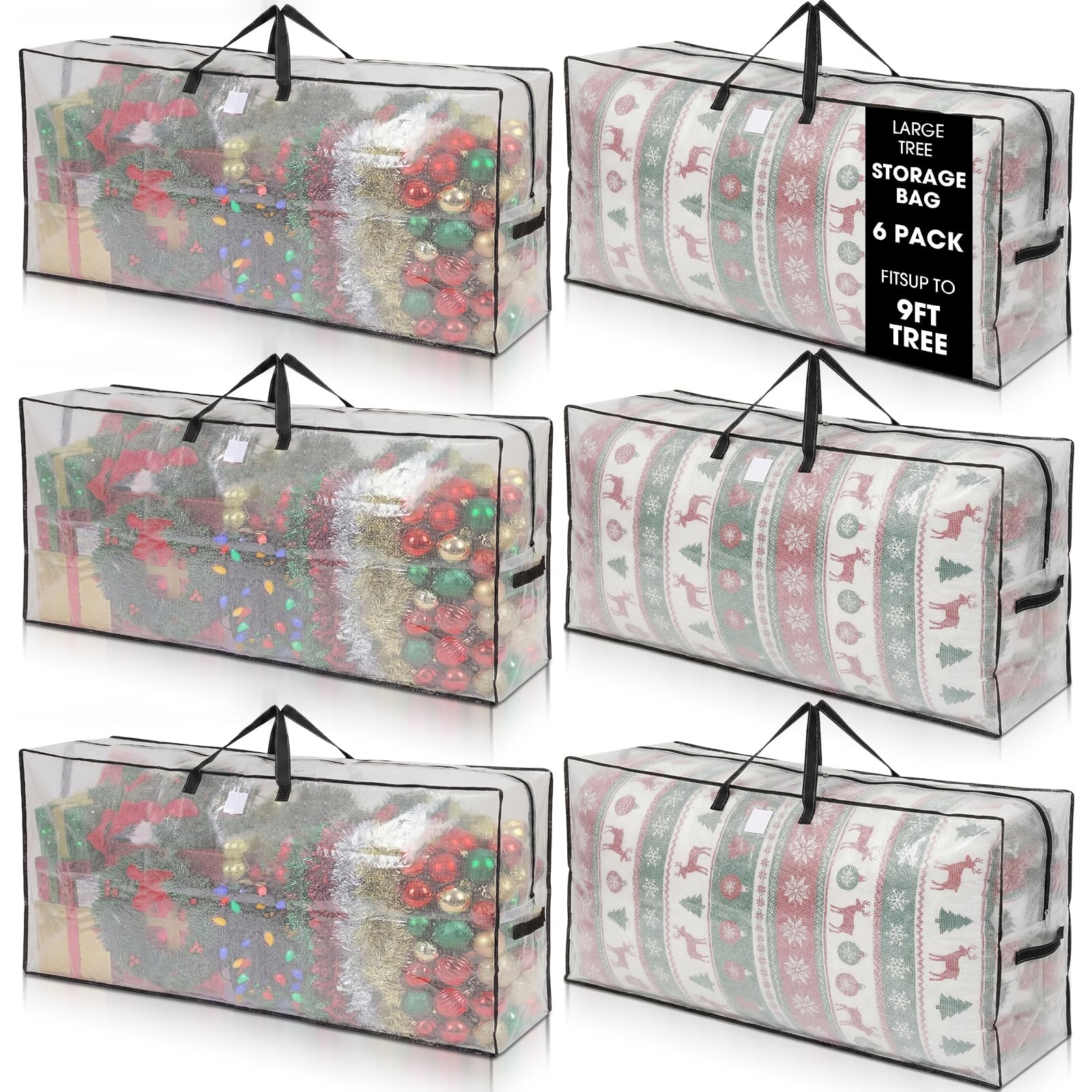 Photo 1 of ***MISSING PARTS***
Wesnoy 6 Pack Extra Large Moving Bags Heavy Duty, 126 Gallon Clear Storage Bags with Reinforced Handles & Zipper, Waterproof Storage for Moving Clothes Bedding Christmas Seasonal Decorations (Black)