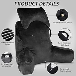 Unisakey Portable Large Reading Pillows with